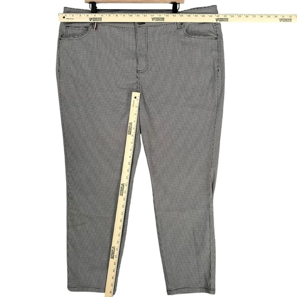 Tommy Hilfiger Womens Black White Houndstooth Stretchy Knit‎ Dress Pants - Picture 6 of 11